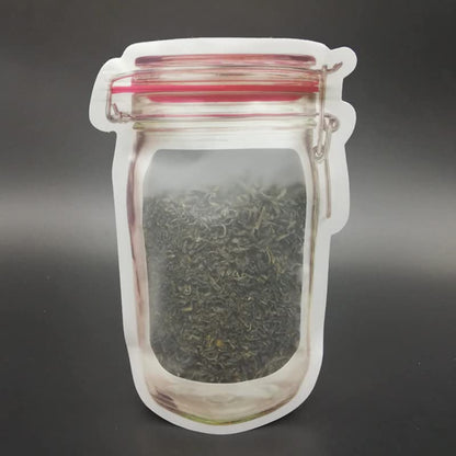 MAPPERZ 1 Pc Mason Jar Bottles Bags/Jar Pouch for Food Storage Bag Jar Pouch for Fridge Ziplock Bags/Reusable Airtight Seal Storage Bags Leakproof Food Saver Bags for Picnic - 500 ML
