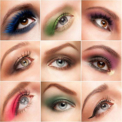 MAPPERZ Eyeshadow Applicators, 12 pcs Eyeshadow Applicator Double Sided Eye Makeup Applicators Short Sponge Eyeshadow Applicator for Women Girls, Transparent, Pack Of 12