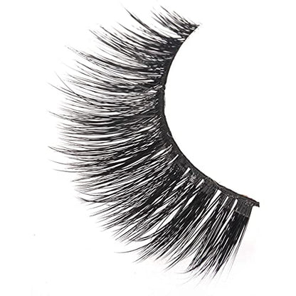 Mapperz False Eyelashes | Black Handmade Natural 3D Thick Long False Eyelashes | Soft Natural Black Thick Long False Eyelashes Makeup Extension Pack