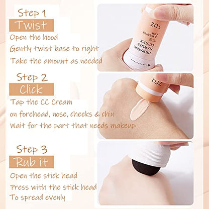 MAPPERZ Air Cushion CC Cream Mushroom Head Foundation Stick Moisturizing CC Stick for Makeup Long Lasting, Waterproof, Full Coverage- 25g