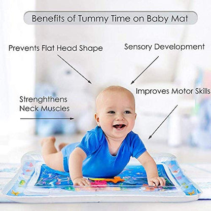 MAPPERZ Baby Kids Water Play Mat Toys Baby Slapped Pad Water & Leak Proof Baby Carpet Inflatable, Fun & Play Centre Indoor and Outdoor Water Play Mat for Babies
