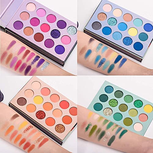 MAPPERZ Color Board Eyeshadow Palette Eye Shadow Makeup Highlighters Kit High Pigmented Professional Make up Matte and Shimmer Shades- 60 Colors