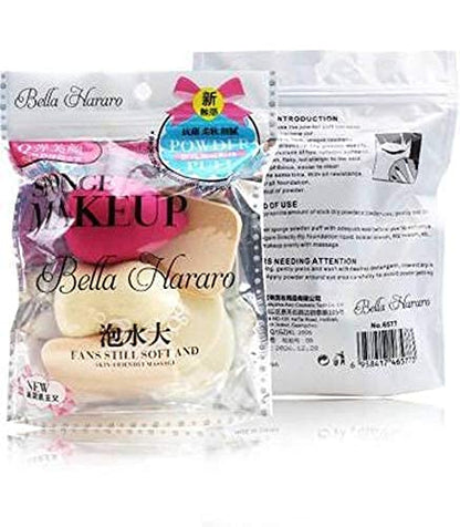MAPPERZ 6 in 1 Make Up Sponge Face Sponges Cotton Pad For Cleaning Face Makeup Blender Powder Buff Puff Sponge Foundation Puff - (Set of 6, Multicolor)