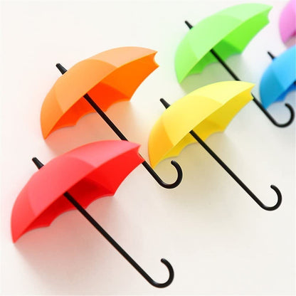 MAPPERZ Plastic Multipurpose Umbrella Key Hat Holder Wall Hanging Hook - (Multicolor)