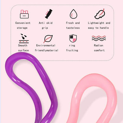 MAPPERZ Yoga Ring, Yoga Circle Stretch Ring Fascia Massage Workout Pilates, Ring Fitness Home Gym Accessories - 23x12 Cm