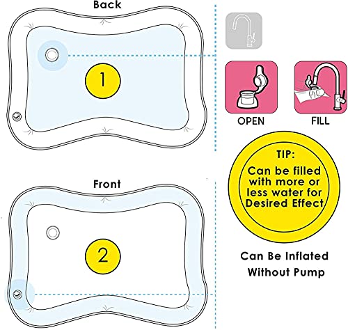 MAPPERZ Baby Kids Water Play Mat Toys Baby Slapped Pad Water & Leak Proof Baby Carpet Inflatable, Fun & Play Centre Indoor and Outdoor Water Play Mat for Babies