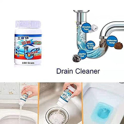 MAPPERZ Drain Blockage Cleaner Sink Cleaner Powder/Drain Cleaner & Clog/Automatic Toilet Blockage Cleaner - 110 GM