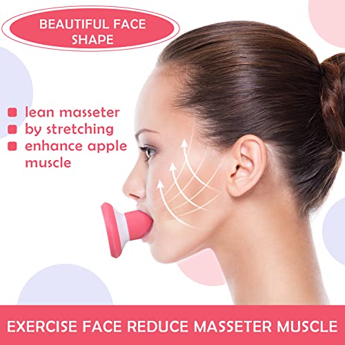 MAPPERZ Silicon Face Exerciser, Facial Yoga Jaw Exerciser, Neck Toning Face Lift Skin Tighten Firm Double Chin Breathing Device, Face Slimmer Trainer Tool for Women & Men, Random Color, 1Pc
