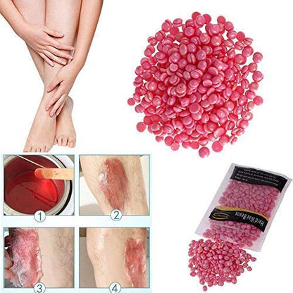 Mapperz Bean Wax For Men And Women | Hard Wax Beans for Painless Hair Removal, Brazilian Waxing for Face, Eyebrow, Back, Chest, Bikini Areas, Legs At Home (100Gm)