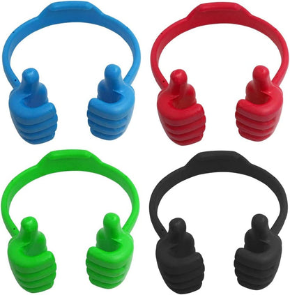 MAPPERZ Thumbs up Cell Phone Holder, Adjustable Tablet Stand, Multi Colors Portable Desktop OK Stands Compatible for Smart Phones Cellphone Mobile Phone Tablets, Random Color - Pack of 1
