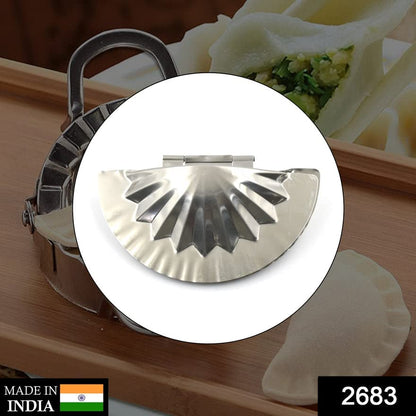 MAPPERZ Stainless Steel Kitchen Dumpling Mould Momos Maker/Ghughra Gujiya Mould Maker Dough Press Mould Wrapper Dough Cutter for Kitchen