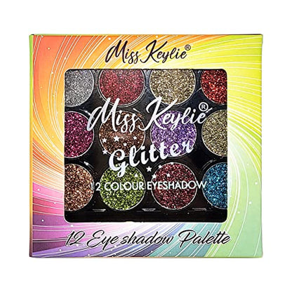 MAPPERZ Professional Brilliant Eyeshadow Sparkle Palette 12 New color ingredients with silky shine last for all day long- (Multicolor)