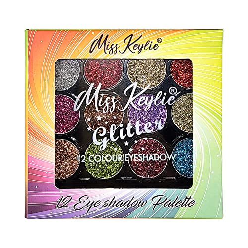 MAPPERZ Professional Brilliant Eyeshadow Sparkle Palette 12 New color ingredients with silky shine last for all day long- (Multicolor)