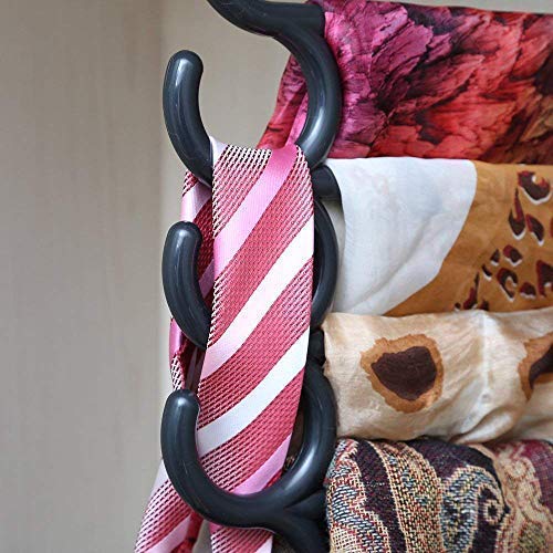 MAPPERZ 5 Layer Heavy Duty Multipurpose Hanger with Extra Side Hooks for Dupatta/Tie Cloth Rack Multilayer Storage Scarf Tie Rack Hanger (Multicolor)