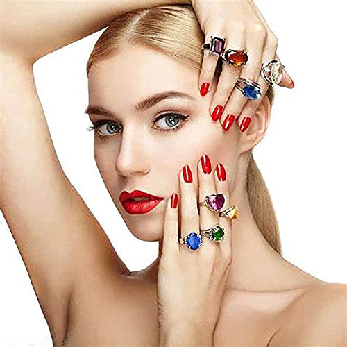 MAPPERZ Artificial Nails with Glue/ 500 Pcs French Long Acrylic False Nails/ Artificial Natural Colour Nail Art Tips With 3 Bottles Nail Glue - White