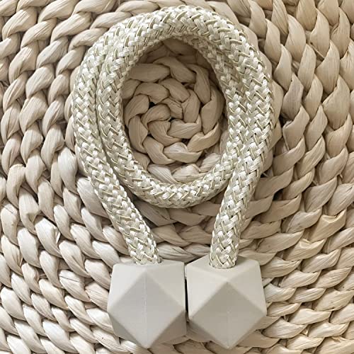 MAPPERZ Hexagonal Magnetic Braided Rope Drapery Window Curtains Loop Binding Ties Buckle