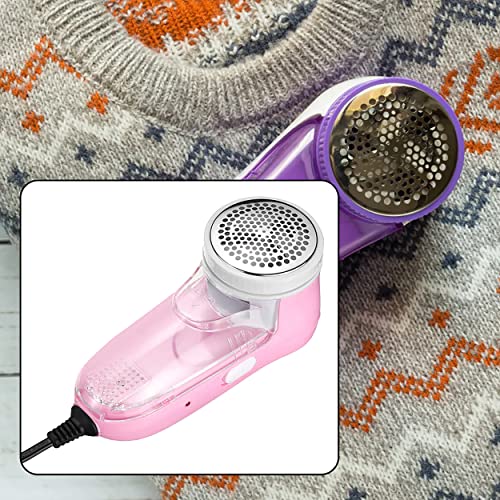 MAPPERZ Fabric Shaver, Portable Electric Lint Remover, Remove Pills Balls Bobbles from Fabric Clothes, Furniture Shaver, Sweater Pill Defuzzer, Carpet, Curtain, AC220V Plug & Play, Brush Included
