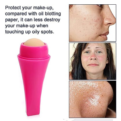 MAPPERZ Oil-absorbing Volcanic Roller, Reusable Portable Oily Skin Control On the Go, Instant Results Remove Excess Shine Rolling Stone for Oil Face Care, Natural Stone Mini Massager, Pack Of 1