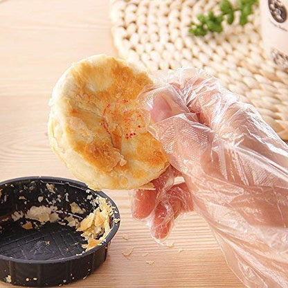 MAPPERZ Disposable Transparent Hand Gloves Free Size Pack of 100 (Pair 50)