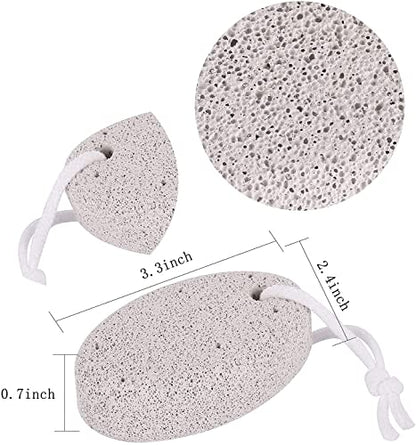 MAPPERZ Oval Shape Pumice Stone Scrubber for Body and Foot - White