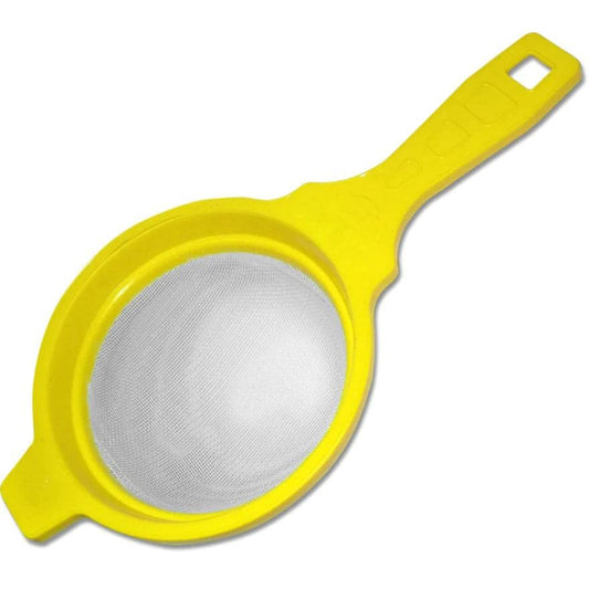 MAPPERZ Plastic Multipurpose Juice Strainer Strainers Tea Filter Plastic Sieve Fine Mesh Filter Spoon for Soy Milk Coffee Milk Yogurt Juice (7 Number, 33 cm Long and 19 CMS Diameter, Pack of 1)
