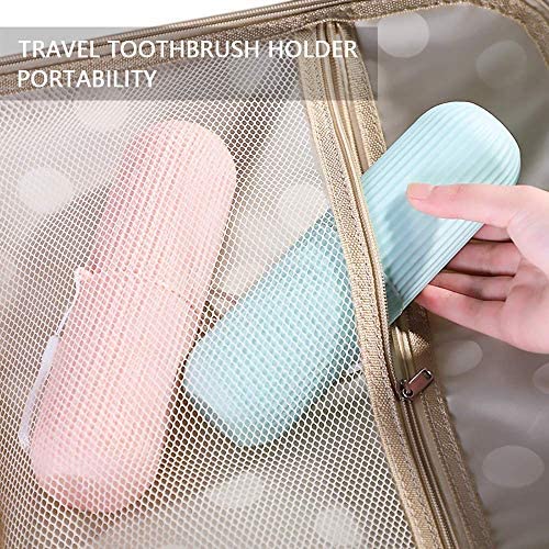 MAPPERZ Capsule Shape Travel Toothbrush Toothpaste Case Holder Portable Toothbrush Storage Plastic Toothbrush Holder - Multicolor (1)