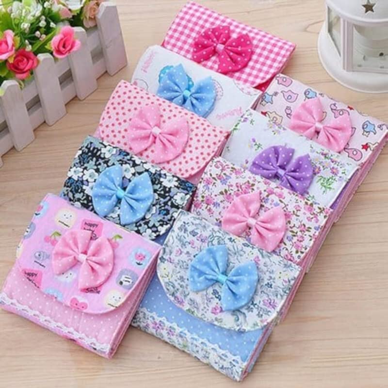 MAPPERZ Sanitary Napkin Pad Pouch Holder for Women/Travel Friendly Water-Proof Storage Organizers for Sanitary Pads/Pad Holder Handbag (Pack of 1, Multicolor)