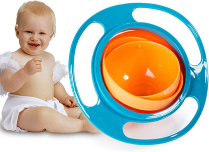 MAPPERZ Gyro Bowl for Toddlers-Baby Magic Bow-360 for Kids Age 1 to 3 Years-Spill Resistant Bowls for Toddlers with Lid and 360 Bowl Rotations, Mess Free Snack Bowls,Random Color