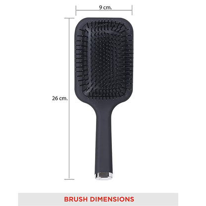 MAPPERZ Hair Straightener Brush/ Large Square Air Cushion Detangle Paddle Brush with Ball Tip Bristles For Professional Hair Styling and Cutting/ Men and Women