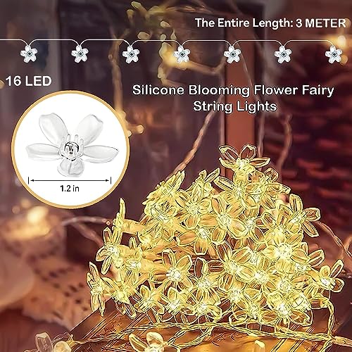 MAPPERZ Led Serial String Lights for Home Decore Copper Wire 12 Stars 138 led Lights for Birthday Festive Decore