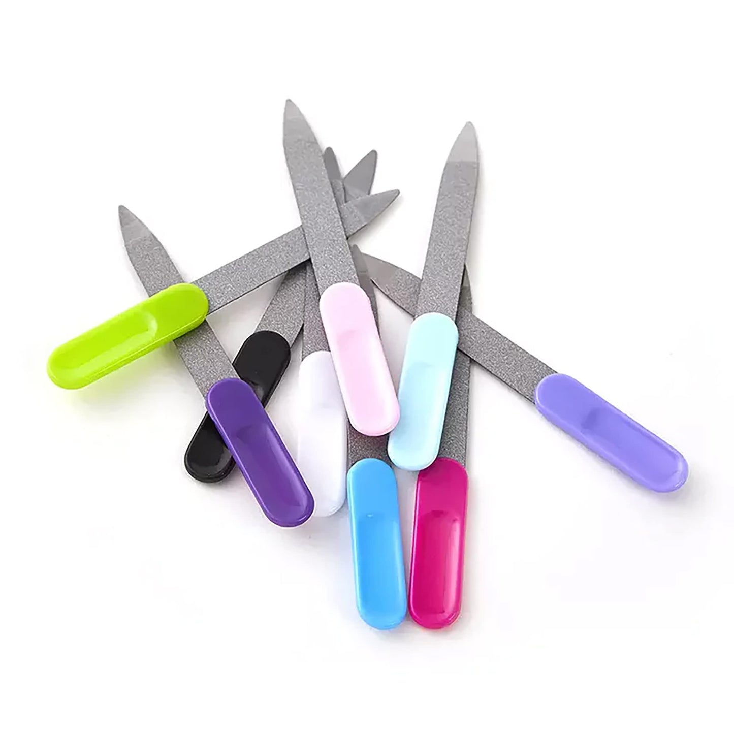 MAPPERZ Nail Filer Stainless Steel Nail Filer for Women Filer for Nails Great for Home Salon with Anti-Slip Handle