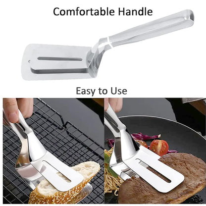 MAPPERZ Multifunctional Tongs Cooking & Serving Utensil Frying Food Tong Stainless Steel BBQ Kitchen Tong