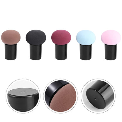 MAPPERZ Pack Of 1 Powder Puff Cosmetic Sponges Mushroom Makeup Brushes Blender Sponge Face Brush Makeup Puff with Handle (Multi Colour)