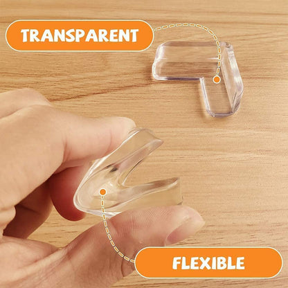 MAPPERZ Table Corner Protector-Rewup Corner Protector for Kids Table Guards for Baby Child Safety Self Adhesive Clear Safety Guard Gel Table and Soft PVC Transparent Furniture and Sharp Proofing
