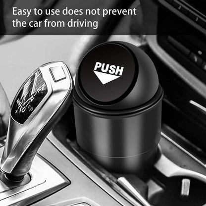 MAPPERZ Small Mini Trash Bin Car Trash Garbage Can for Car Office Home/ Car Mini Trash Plastic Ash Bin - Black