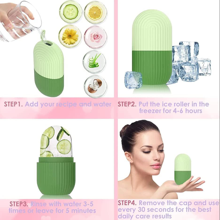 Mapperz Ice Roller For Face, Neck and Body | For Puffy Eyes, Easy to Use and Carry | Unbreakable and Reusable | Glowing and Clear Skin(Multicolor)