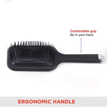 MAPPERZ Hair Straightener Brush/ Large Square Air Cushion Detangle Paddle Brush with Ball Tip Bristles For Professional Hair Styling and Cutting/ Men and Women