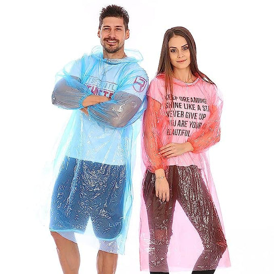 MAPPERZ Unisex Pocket Rain Coat Single Layer Disposable Rain Card for Men Women, Free Size (5)