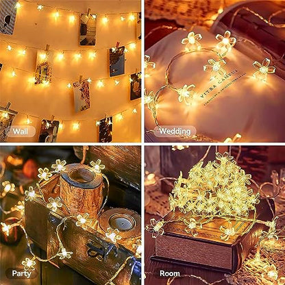 MAPPERZ Led Serial String Lights for Home Decore Copper Wire 12 Stars 138 led Lights for Birthday Festive Decore