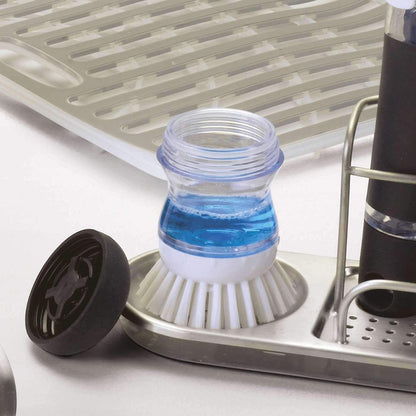MAPPERZ Dish/Washbasin Cleaning Brush with Inbuilt Soap Dispenser for Multipurpose Cleaning