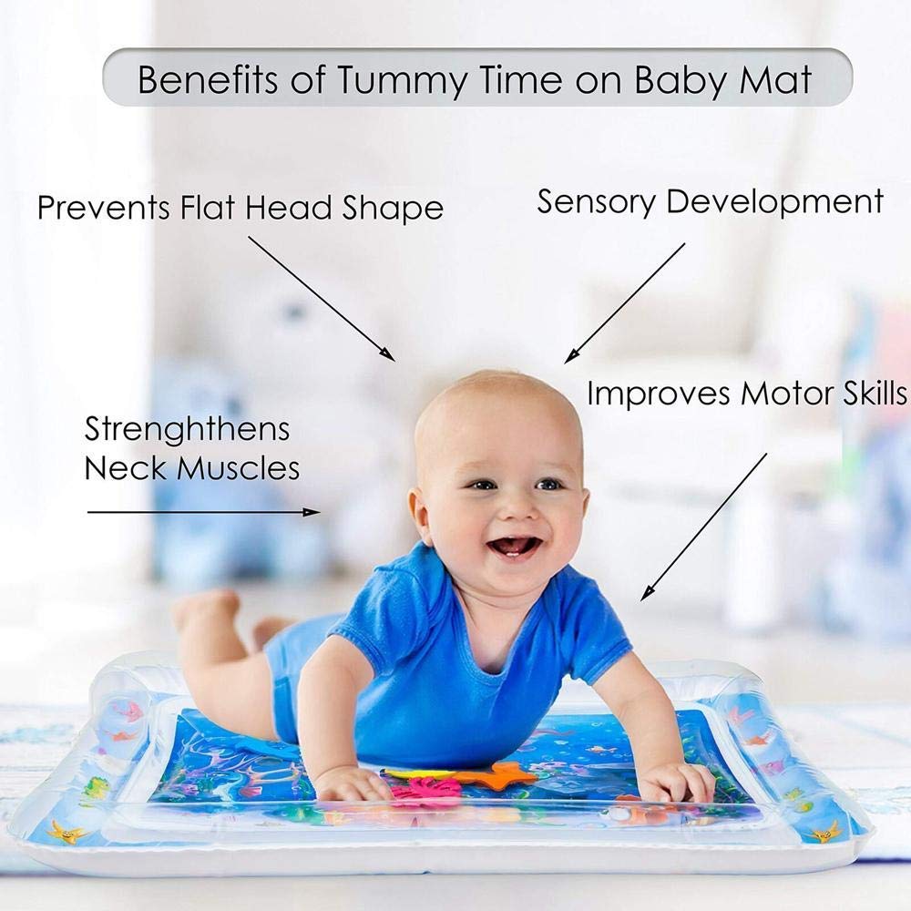 MAPPERZ Baby Kids Water Play Mat Toys Baby Slapped Pad Water & Leak Proof Baby Carpet Inflatable, Fun & Play Centre Indoor and Outdoor Water Play Mat for Babies
