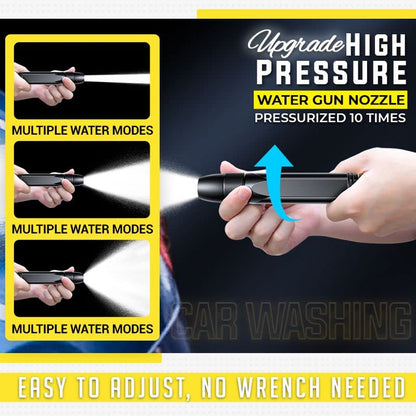 MAPPERZ Copper High Pressure Water Spray Gun, Adjustable Water Pressure Booster Jet Spray Gun, High Pressure, for Bike, Car, Pets, Garden, Floor - Window Cleaning Hose Pipe Spray Water Gun, Pack 1