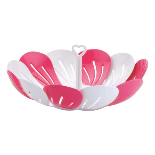 MAPPERZ Self Adjustable Smart Foldable Lotus Shape Fruit, Vegetable and Snacks Basket Tray, Fruit Bowl for Home & Kitchen Counter Top Rack Organizer - (Random Color), (Pack of 1)