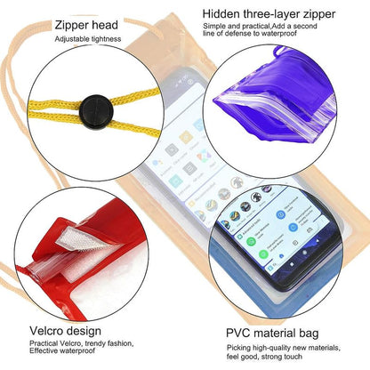 MAPPERZ Mobile Phone PVC Waterproof Sealed Rain Protection Pouch Cover for 7 inches (Transparent)