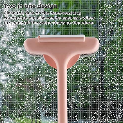 MAPPERZ Window Screen Cleaning Brush | 2 in 1 Multifunctional Screen Brushs | Window Mesh Screen Cleaner | Professional Window Squeegee Cleaning Tool Household, Small Window Brush with Handle Portable