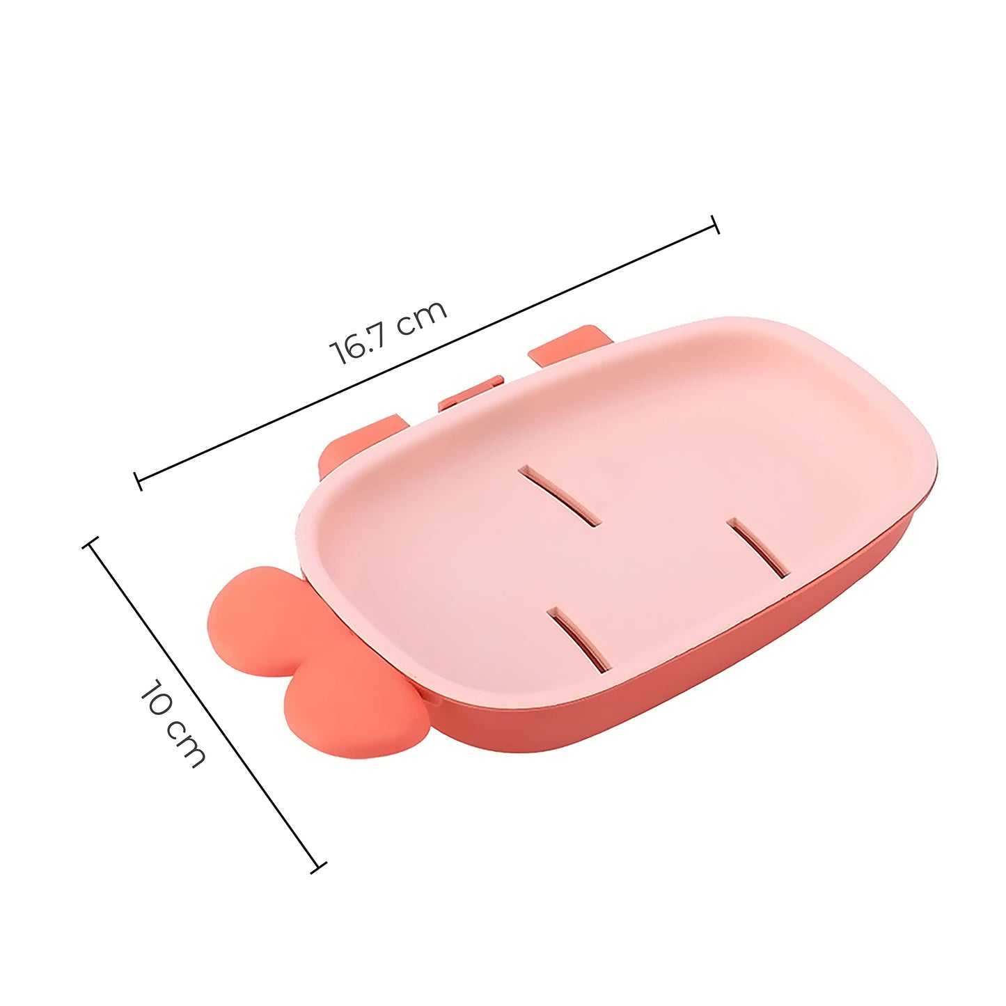 MAPPERZ Self Adhesive Cartoon Soap Case Bathtub Soap Box Wall Mounted Soap Stand Holder Dispenser for Bathroom Kitchen - (Random Color)