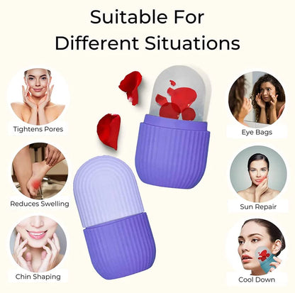 Mapperz Ice Roller For Face, Neck and Body | For Puffy Eyes, Easy to Use and Carry | Unbreakable and Reusable | Glowing and Clear Skin(Multicolor)