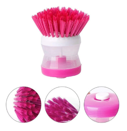 MAPPERZ Dish/Washbasin Cleaning Brush with Inbuilt Soap Dispenser for Multipurpose Cleaning