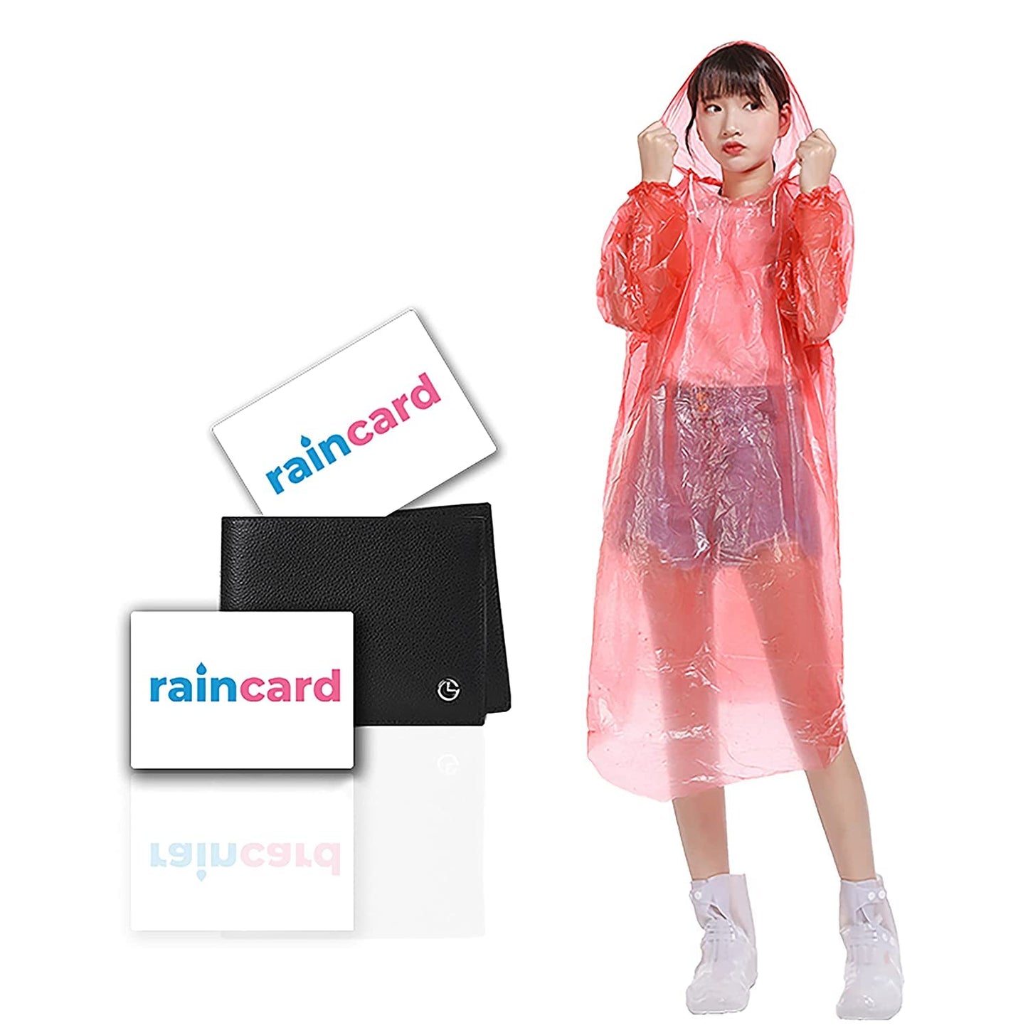 MAPPERZ Unisex Polyester Rain Card/Single Layer Disposable Rain Card for Men Women - Blue