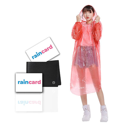 MAPPERZ Unisex Polyester Rain Card/Single Layer Disposable Rain Card for Men Women - Blue